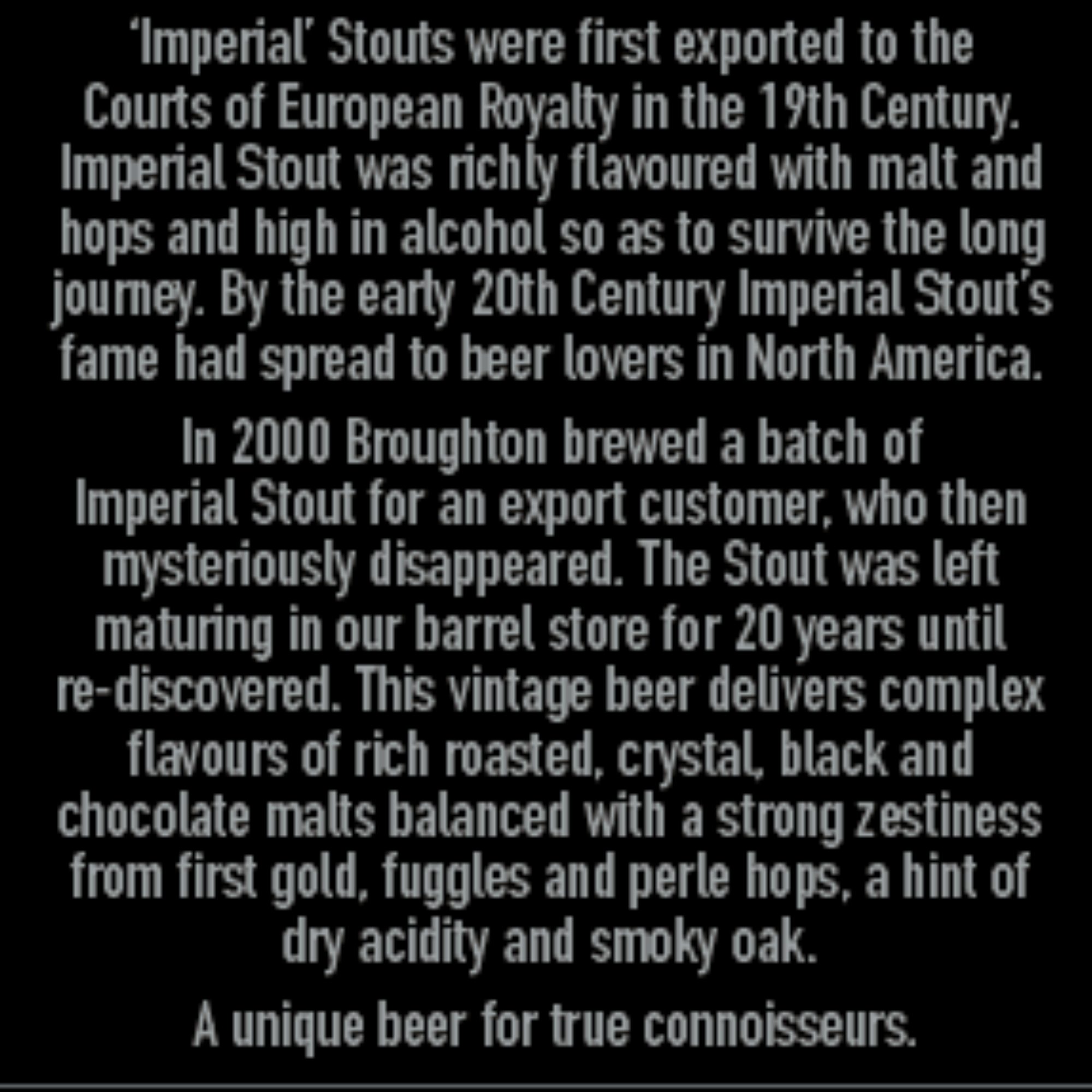 Old Jock Imperial Stout 2 * 33cl Bottles (20 Year Old Export Edition)