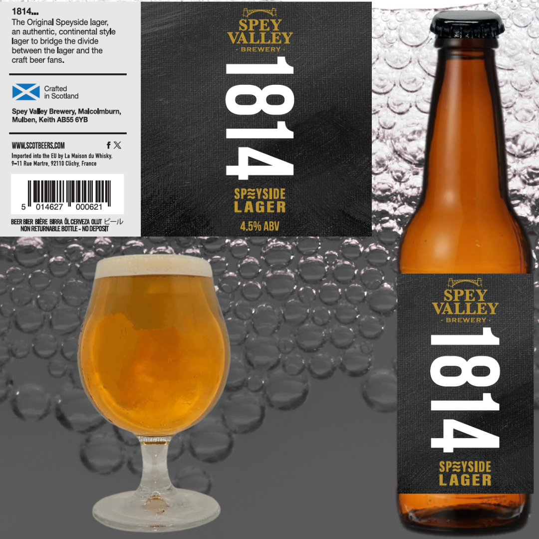 1814 Speyside Lager (12 x 330ml Bottles)