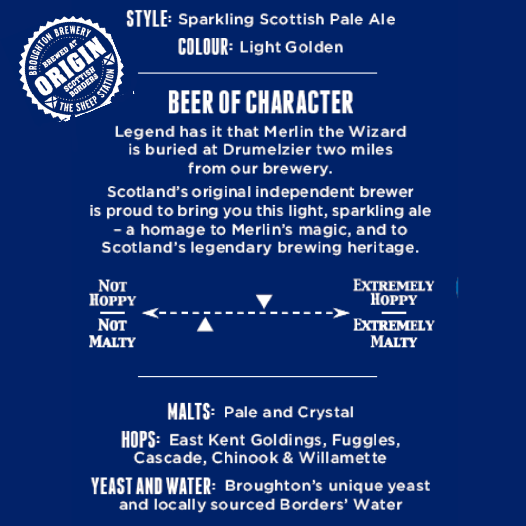 Merlin's Scottish Pale Ale ( 500ml Bottles x 8 or x 16)